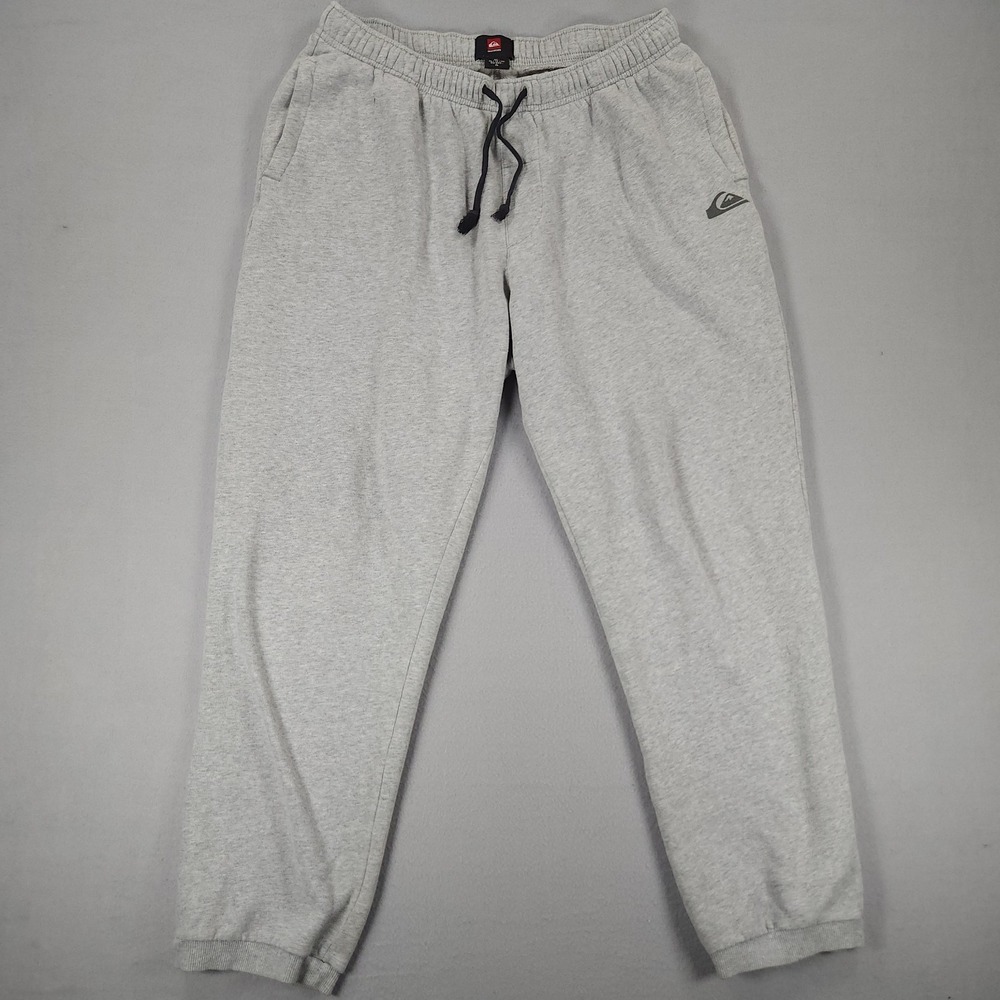 Quiksilver Men's Size XL Gray Fleece Drawstring Sweatpants